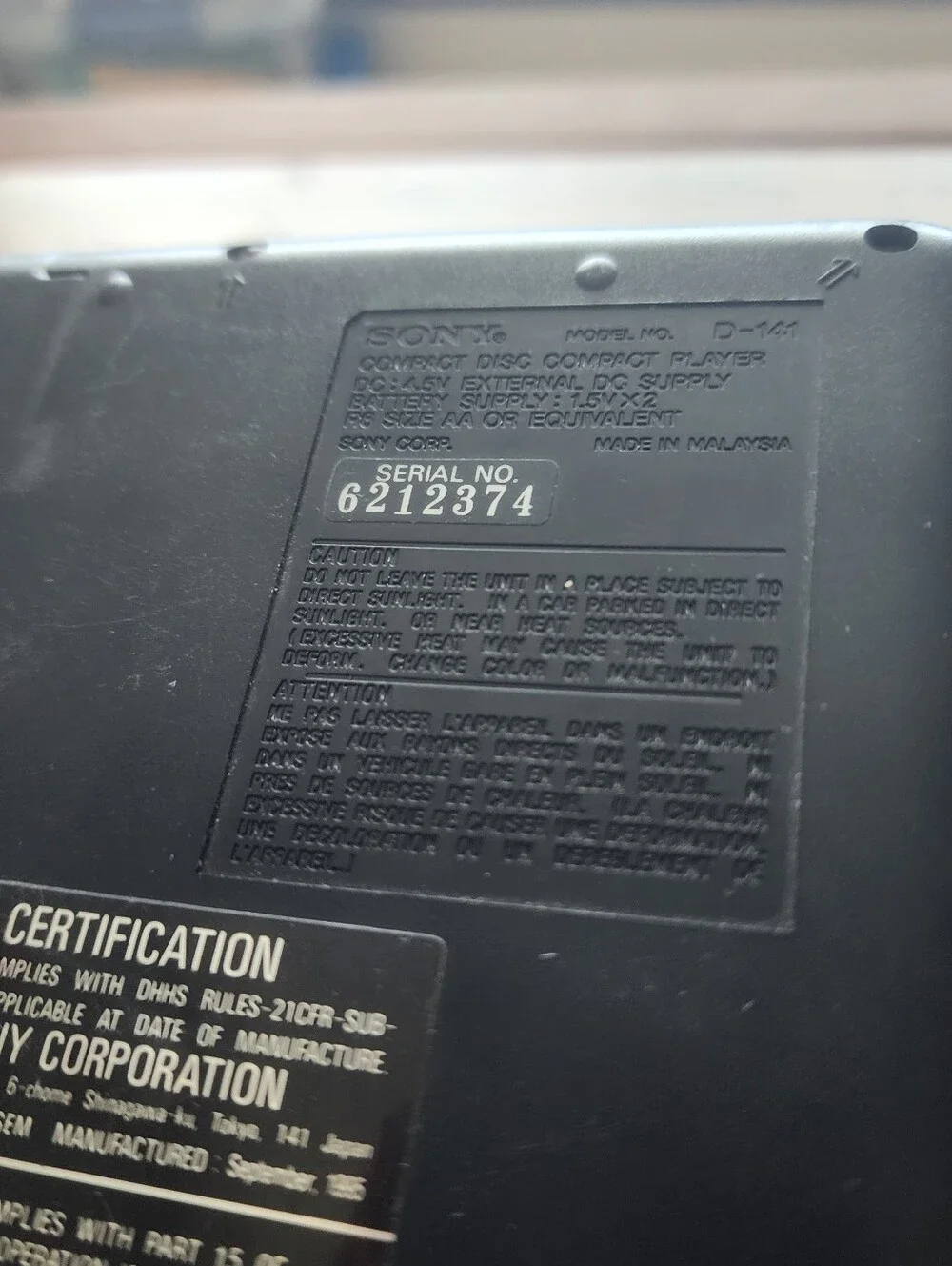 Sony this discman
